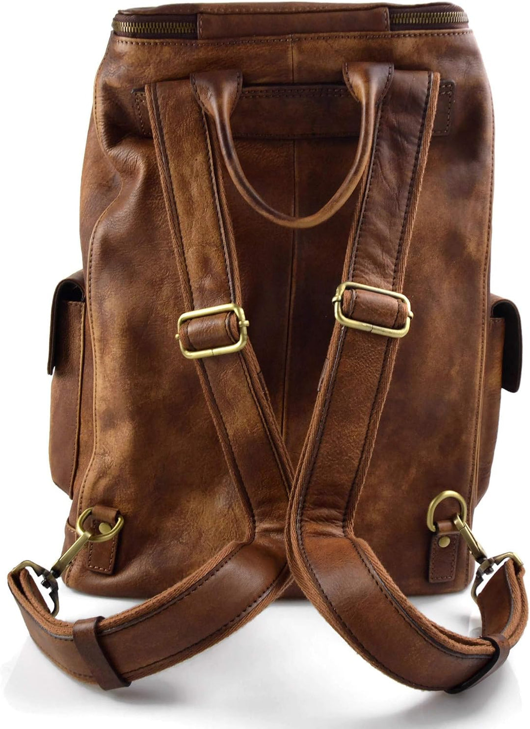 Leder rucksack braun gewaschen leder rucksack damen herren reisetasche kalbsleder rucksack vintage l