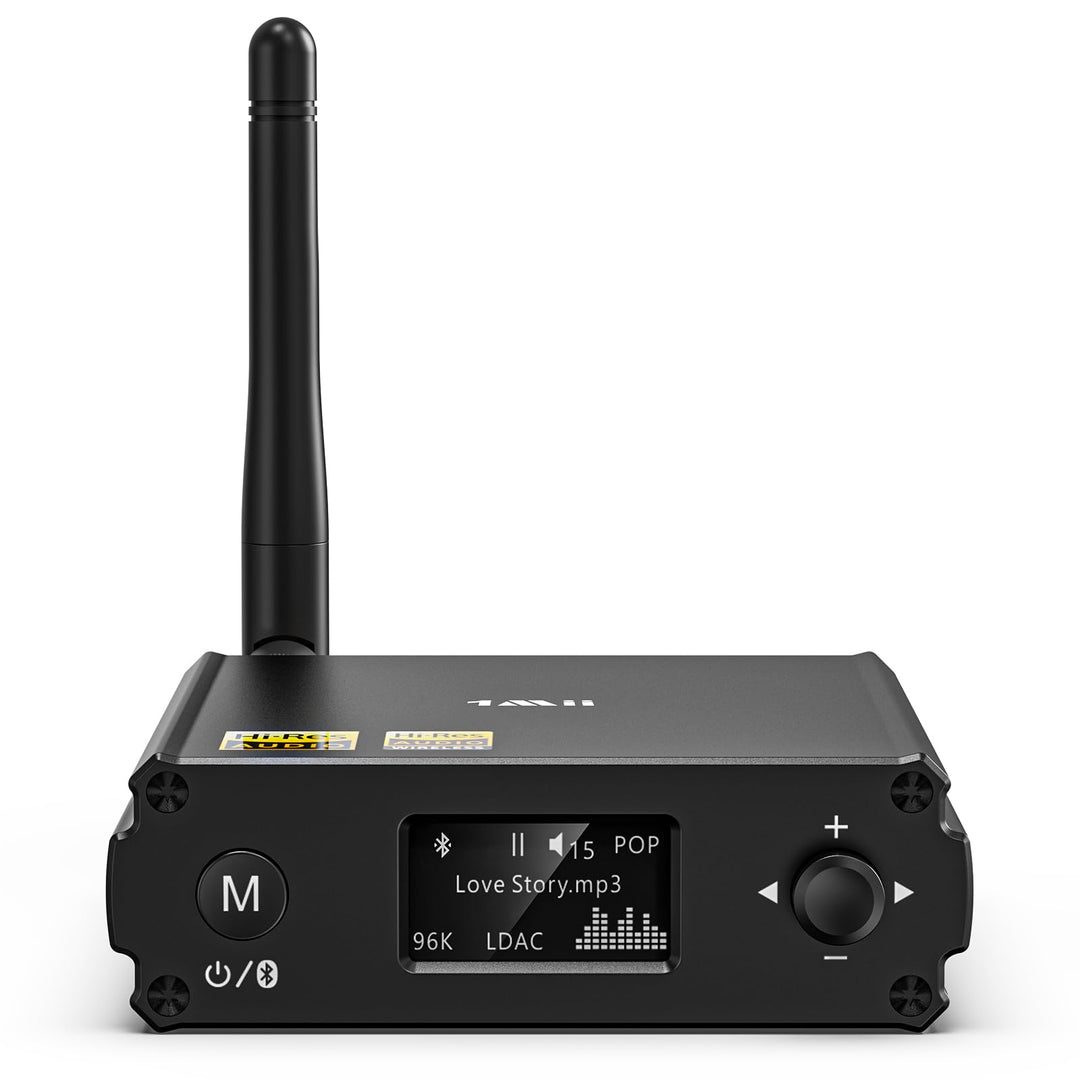 1Mii DS220 Bluetooth 5.1 HiFi Receiver mit OLED-Display & EQ-Modus – LDAC & aptX HD/Low Latency, Aud