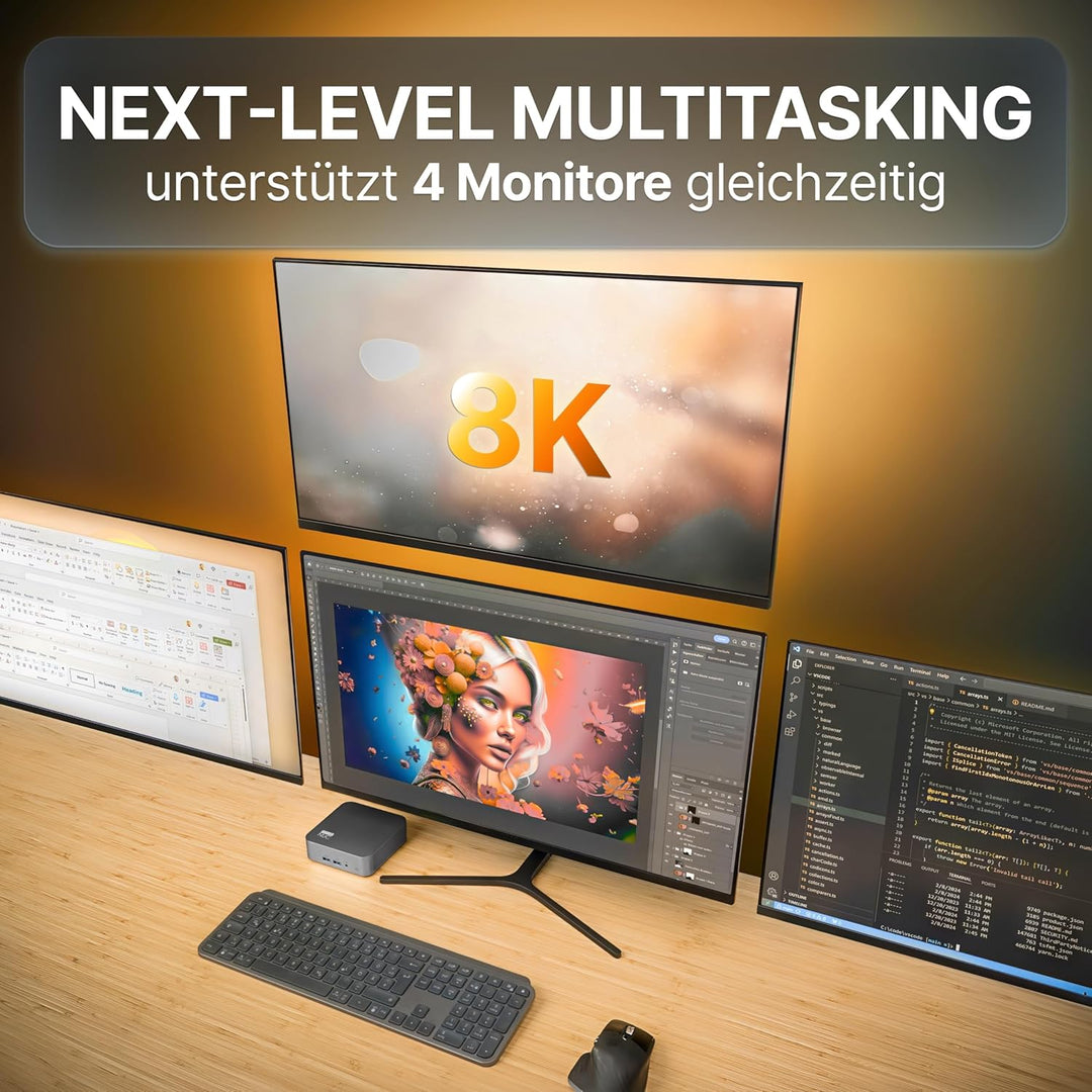 FutureNUC AMD Ryzen® R5-7535HS Mini PC • 8 Kerne, bis zu 4,8GHz • 16GB DDR5 RAM, 512GB SSD • WiFi 7,