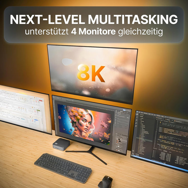 FutureNUC AMD Ryzen® R5-7535HS Mini PC • 8 Kerne, bis zu 4,8GHz • 16GB DDR5 RAM, 512GB SSD • WiFi 7,