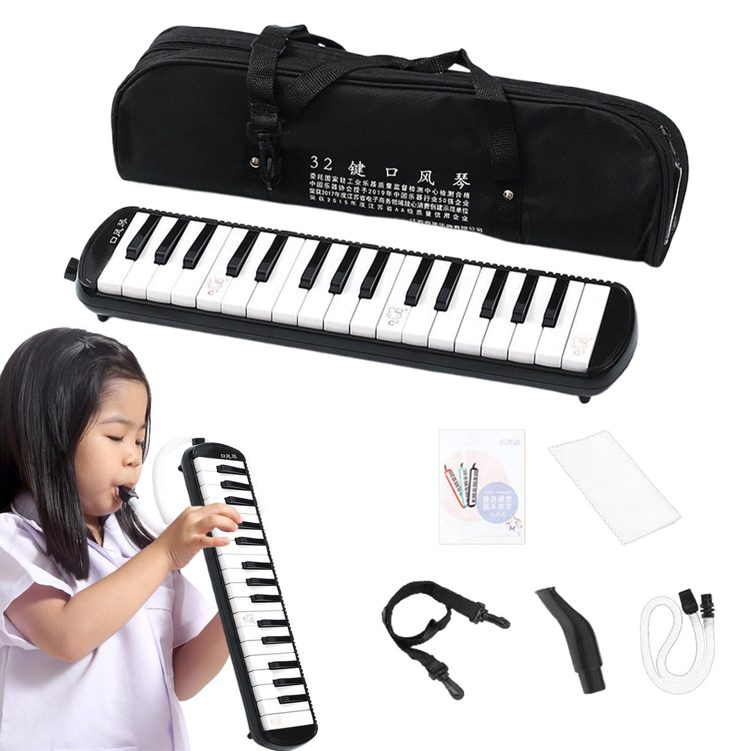 32 Tasten Melodica Für Kinder Melodica Instrument Mit Tragetasche Geeignet, Blasinstrument Mit 2 Wei
