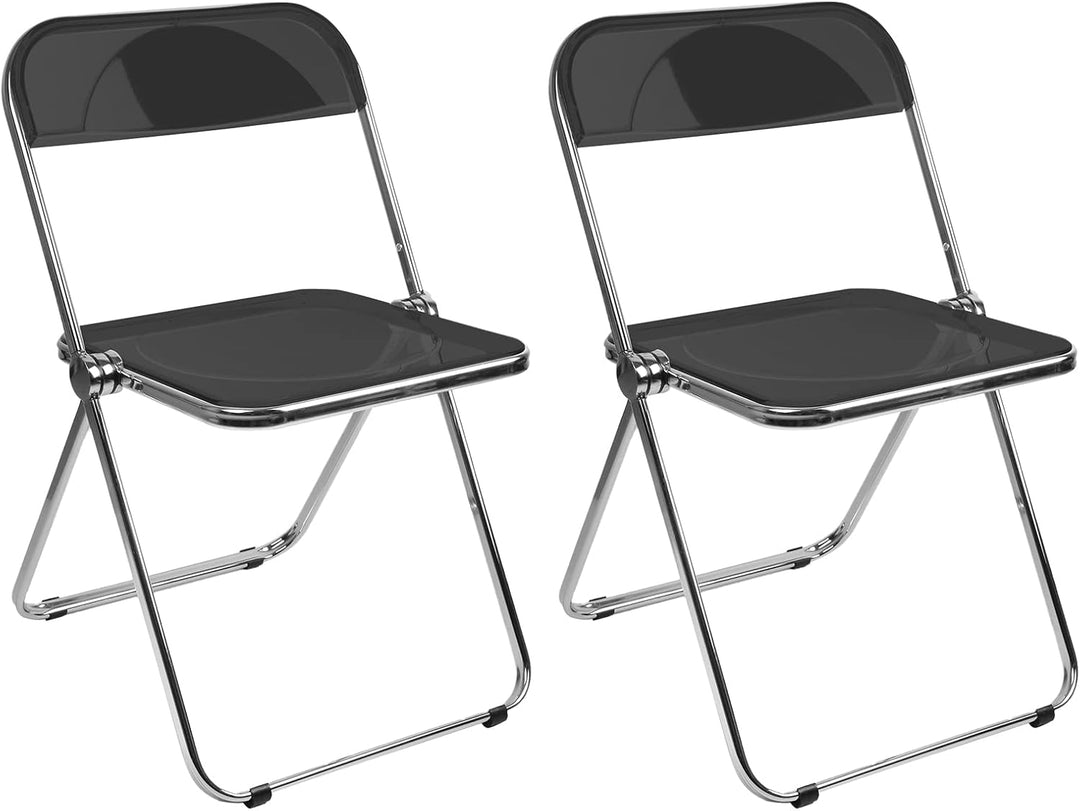 Esszimmerstühle 1er Set, Klappstuhl Stapelbarer, Acryl-Klappstühle, Küchenstuhl Mit Metallgestell, E