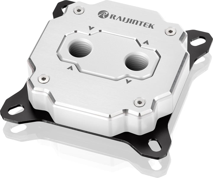RAIJINTEK FORKIS ELITE WHITE CPU-Wasserkühler – Hochleistung, Vollkupfer vernickelt, 3D-Mikrofinnen,