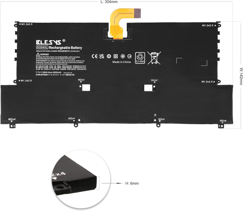 BLESYS SO04XL Akku für HP Spectre 13 13-V000 13T-V000 13T-V100 13-V016TU 13-V015TU 13-V014TU 13-V011