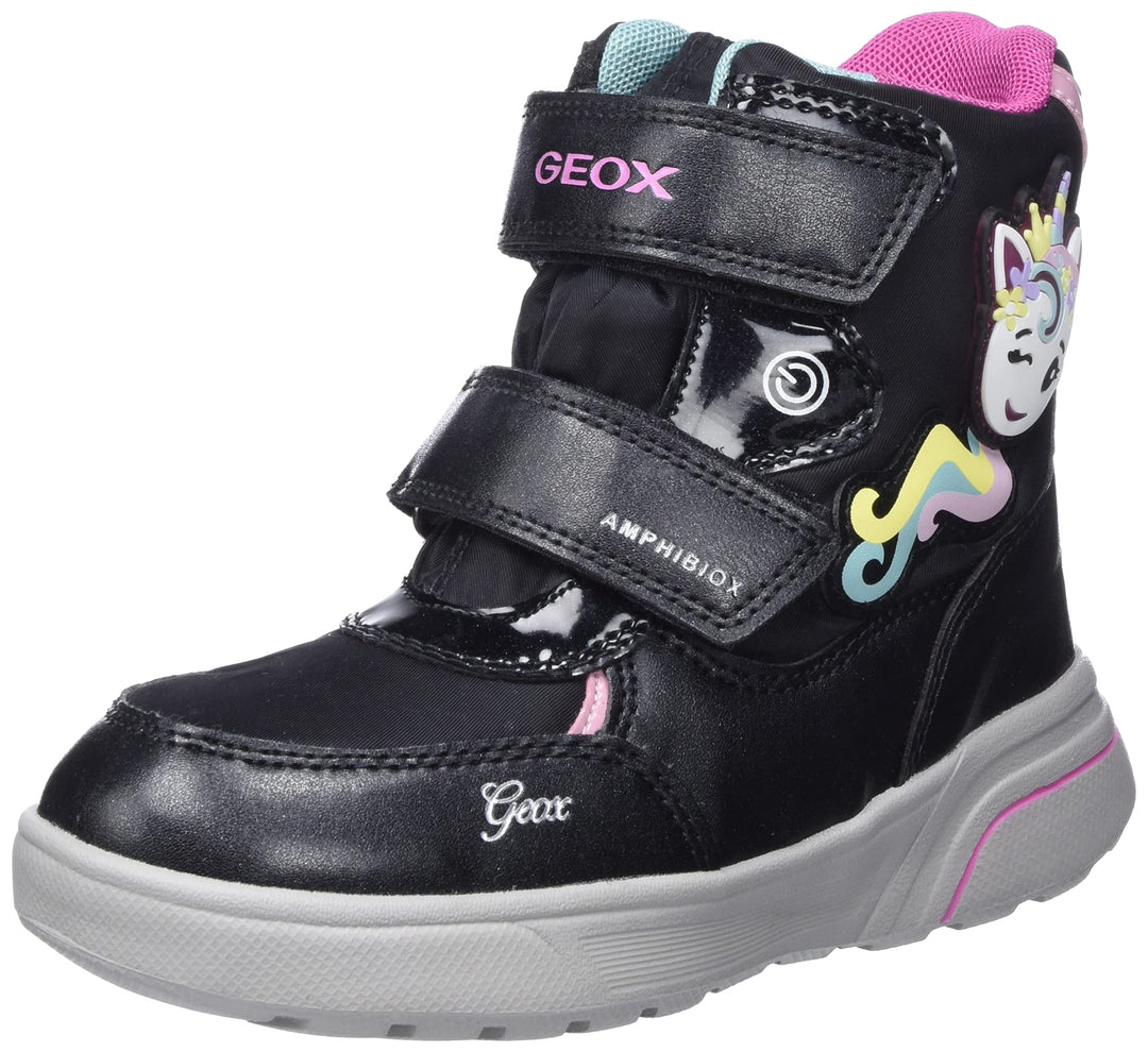 Geox Mädchen J Sveggen Girl B ABX Stiefeletten 27 EU Black Multicolor, 27 EU Black Multicolor