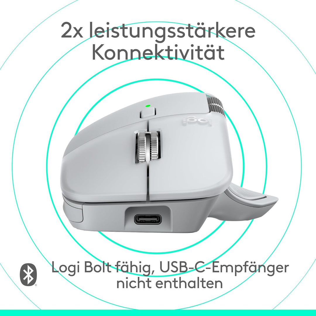 Logitech MX Master 4 for Mac, ergonomische Bluetooth-Maus mit fortschrittlichem haptischem Feedback,