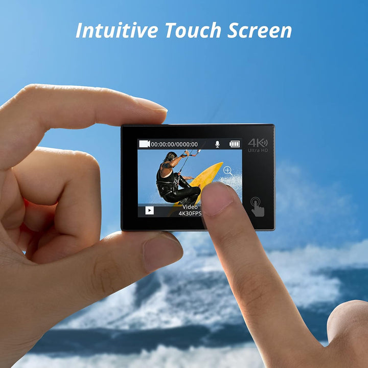 AKASO Action Cam 4K 20MP WiFi 40M Unterwasserkamera Ultra HD Touchscreen 170 ° Einstellbar Weitwinke