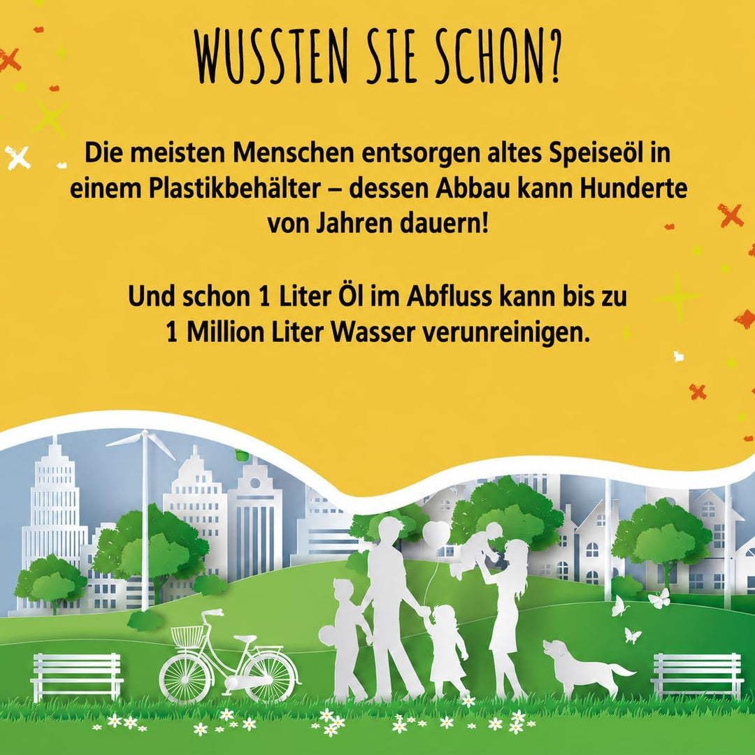 FryAway Super Fry Speiseöl-Verfestigungspulver, 100% pflanzlich, Altöl-Entsorgung, verfestigt bis zu