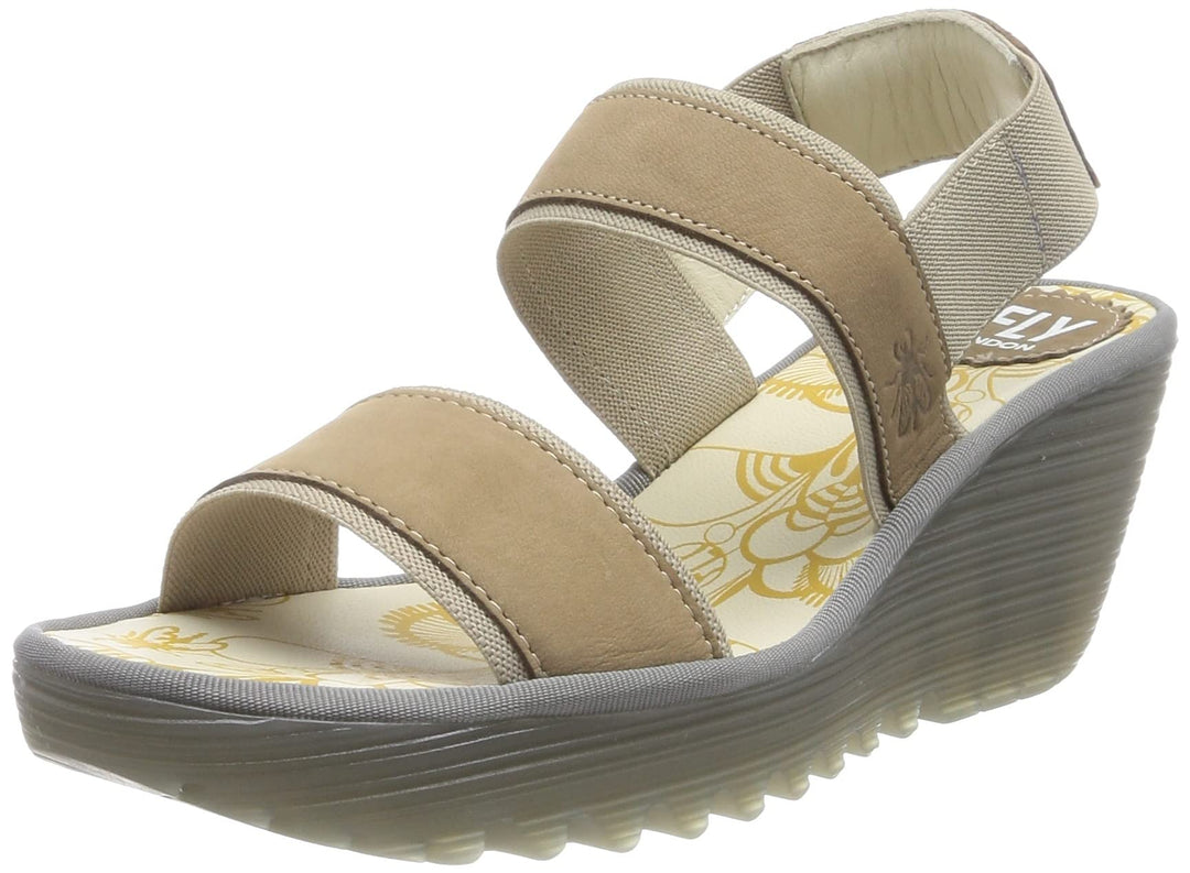 FLY London Damen Yaco416fly Sandale 37 EU Sand, 37 EU Sand