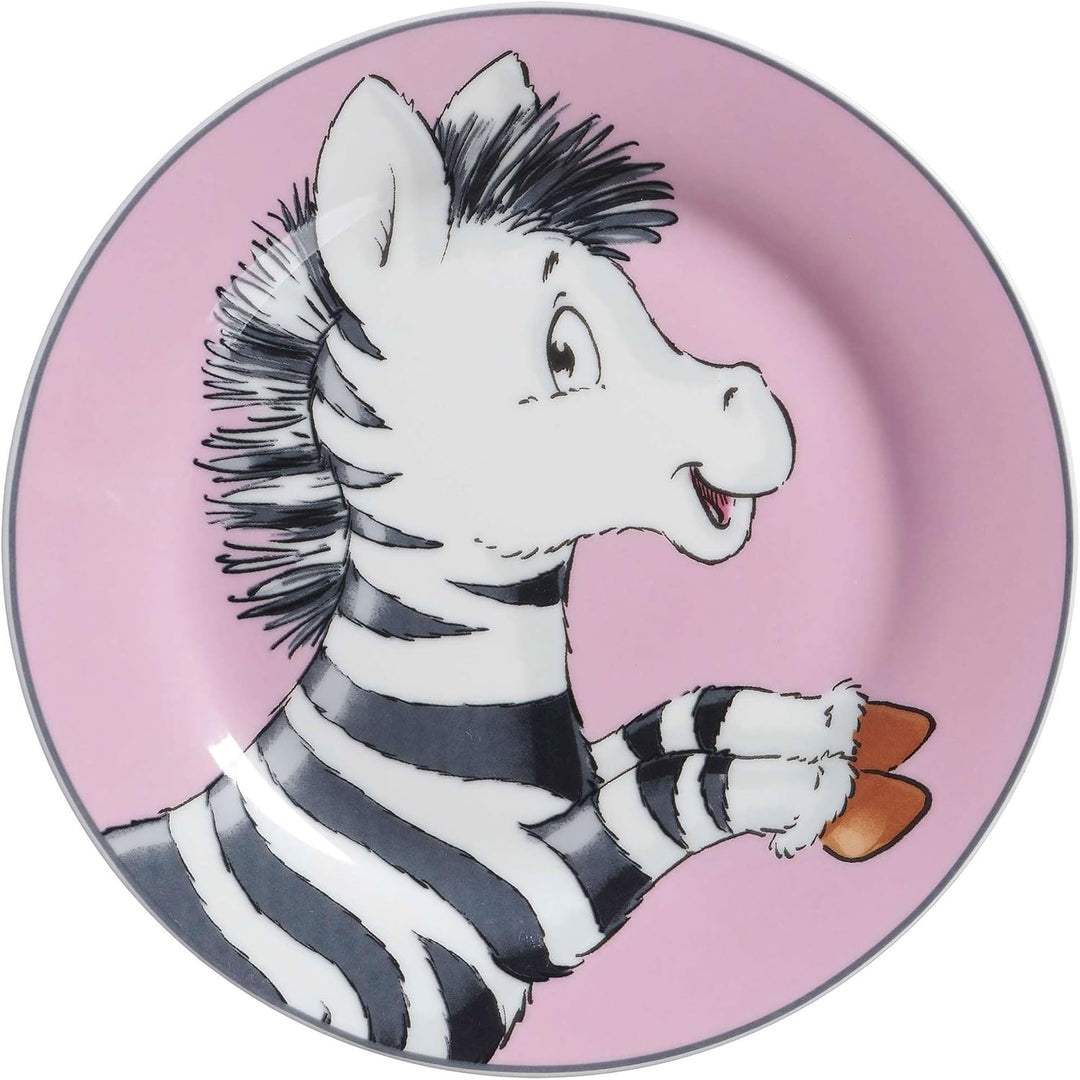 Flirt by R&B Kindergeschirr Happy Zoo Zebra, rosa, 3-teilig (1 Set)