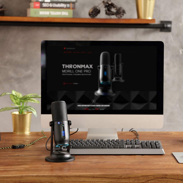 Thronmax Mdrill One (M2G) Kondensator Mikrofon (Grau) für professionelle HD Aufnahmen (48kHz) in Stu