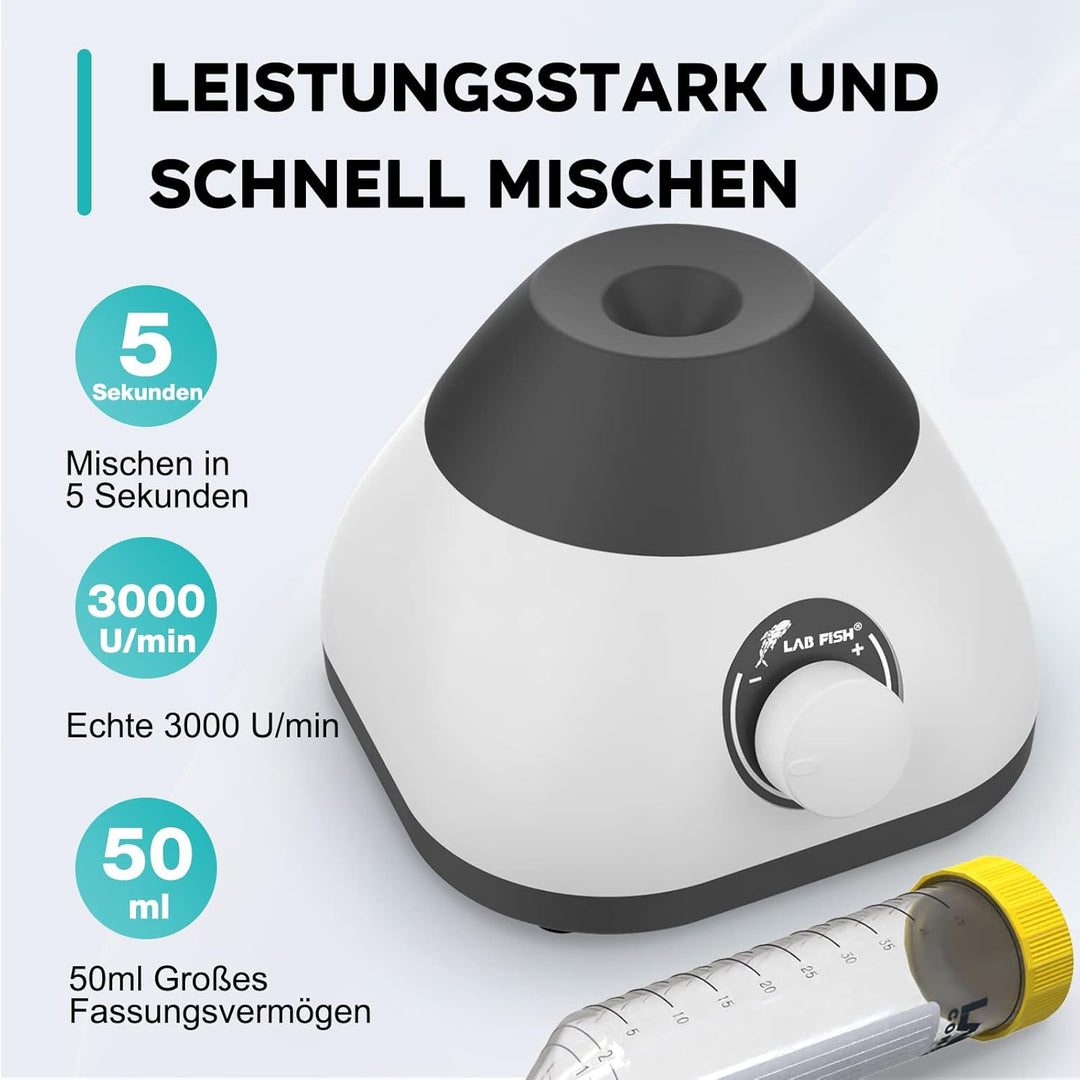 LABFISH Mini Vortex Mischer Touch Funktion 0-3000 RPM Labor Vortex Farbmixer Mixing für Paint,Reagen