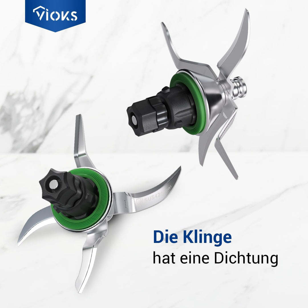 VIOKS Thеrmomix TM5 Ersatzmesser aus Edelstahl SUS420 Ersatz für Vоrwerk Thеrmomix TM5 Messer - Vоrw