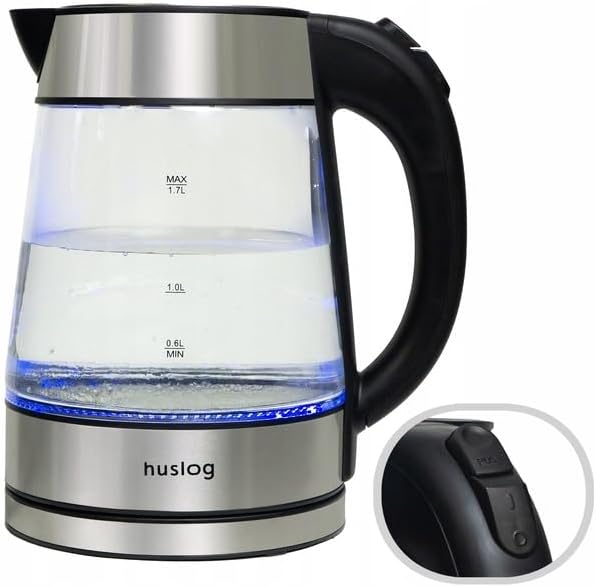 Wasserkocher Glas 1,7 Liter, 2200 Watt, LED-Beleuchtung, 100% BPA Frei, Verdicktes Glas Wasserkocher