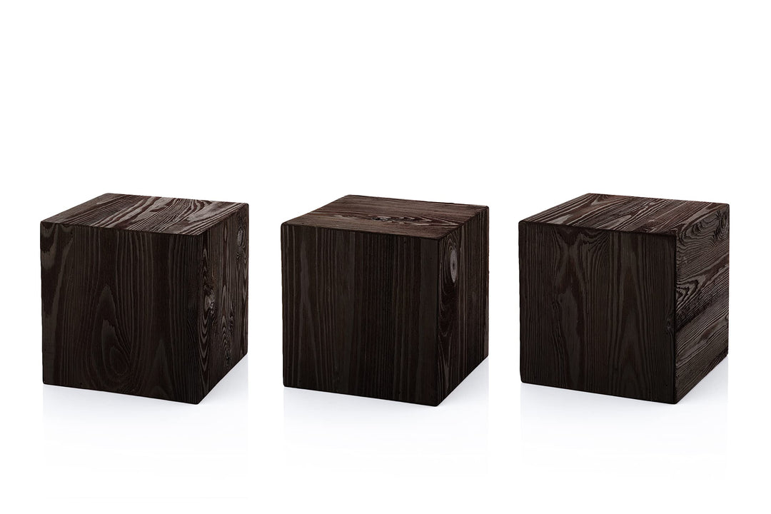 DECORATIVO Holzständer, Holzblock, Baumstamm Deko - Bodenwindlicht Säule perfekt als Innendekoration