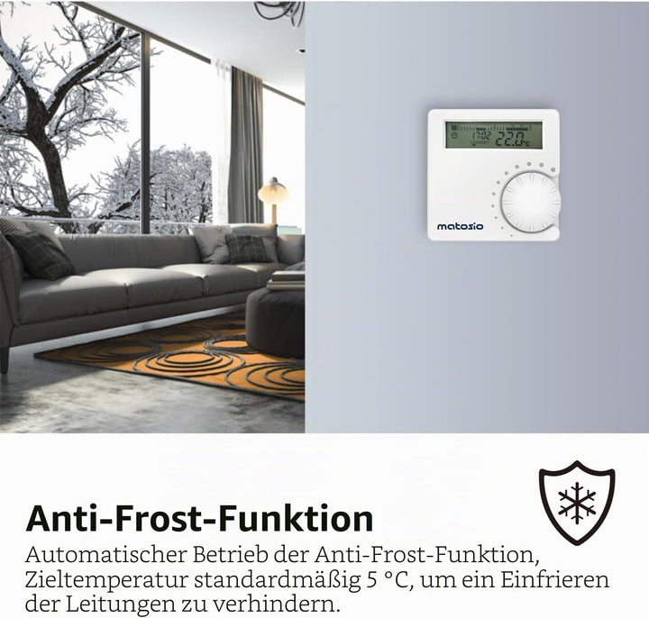 Funk-Thermostat Raumregler Set TH611 für Heizkessel, programmierbar, mit Empfänger, Kesselthermostat