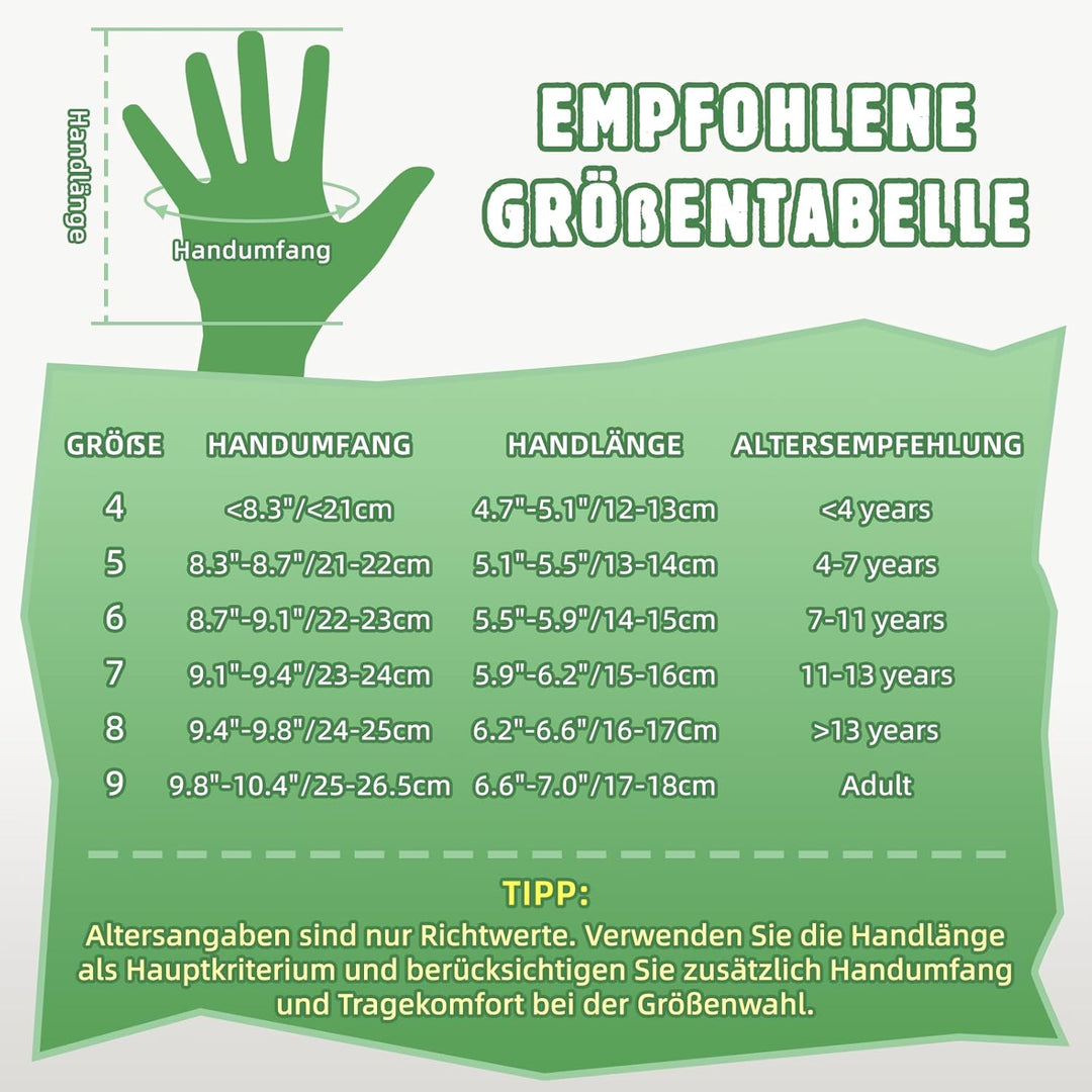 WVVOU Torwarthandschuhe Kinder und Jugendliche, Fussball Torwarthandschuhe, Fussballhandschuhe, Dopp