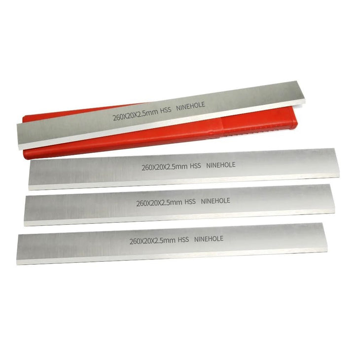 Ninehole 4 Stück HSS Hobelmesser 260mm, 260mm Hobelmesserblätter Passend Für rabot Lurem 260 und Kit