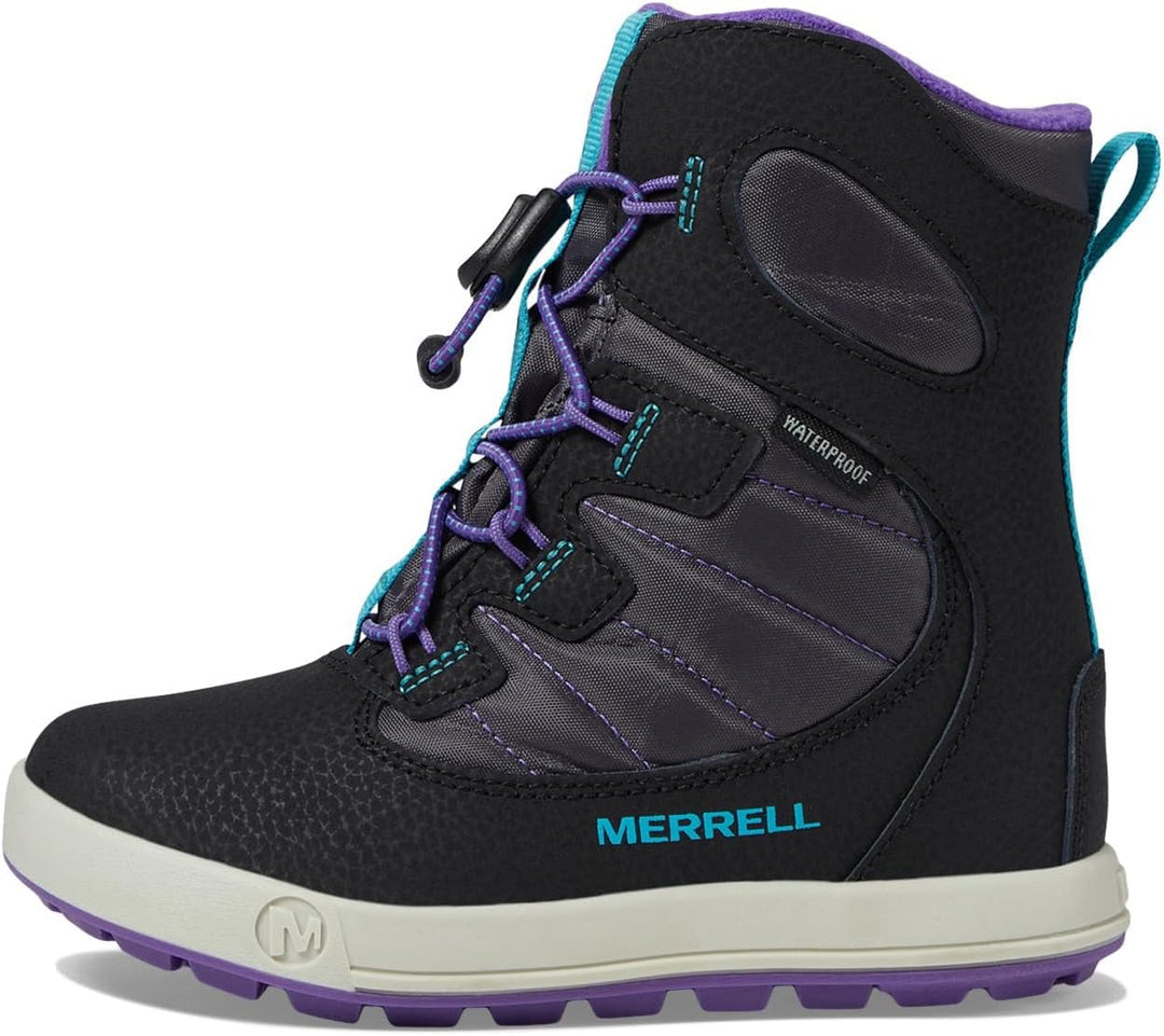 Merrell Unisex Kinder Snow Bank 4.0 WTRPF Schneestiefel 32 EU Black Purple Turq, 32 EU Black Purple