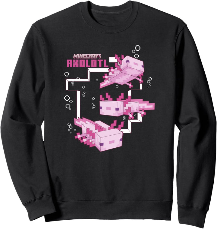 Minecraft Pink Axolotl Pond Sweatshirt