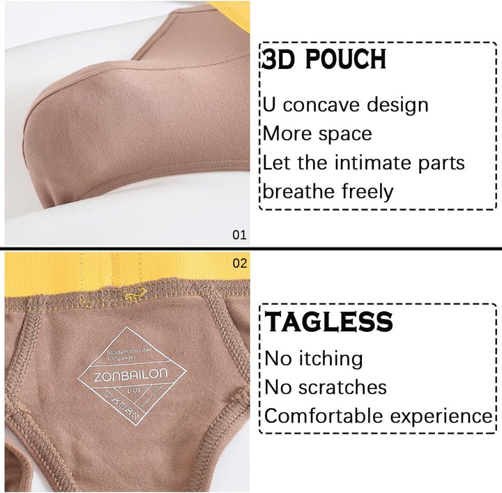 BIATWOWR Men's Thongs Underwears G Strings Mens Sexy Bulge Ball Pouch Slip Underwear Wide Band Male