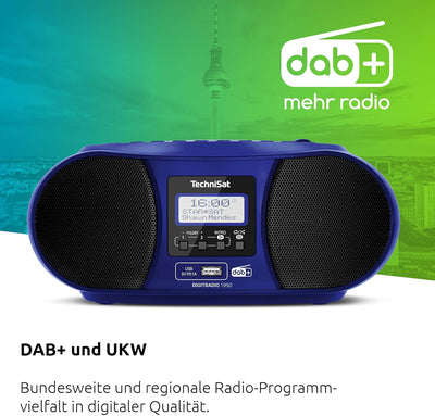 TechniSat DIGITRADIO 1990 - Stereo-Boombox mit DAB+/UKW-Radio und CD-Player (Bluetooth-Audiostreamin