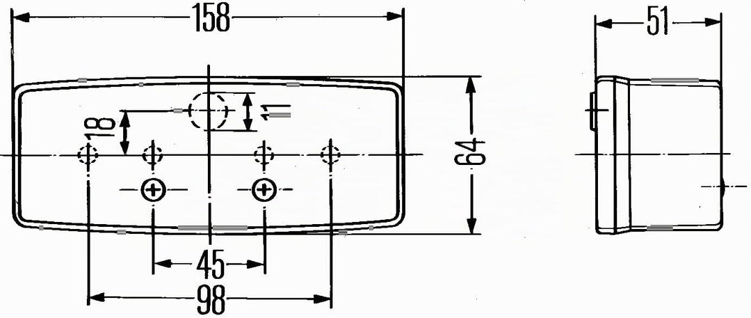 HELLA Rückleuchte - Glühlampe - 12V / 24V - Anbau/geschraubt - ECE - Lichtscheibenfarbe: rot/gelb/we