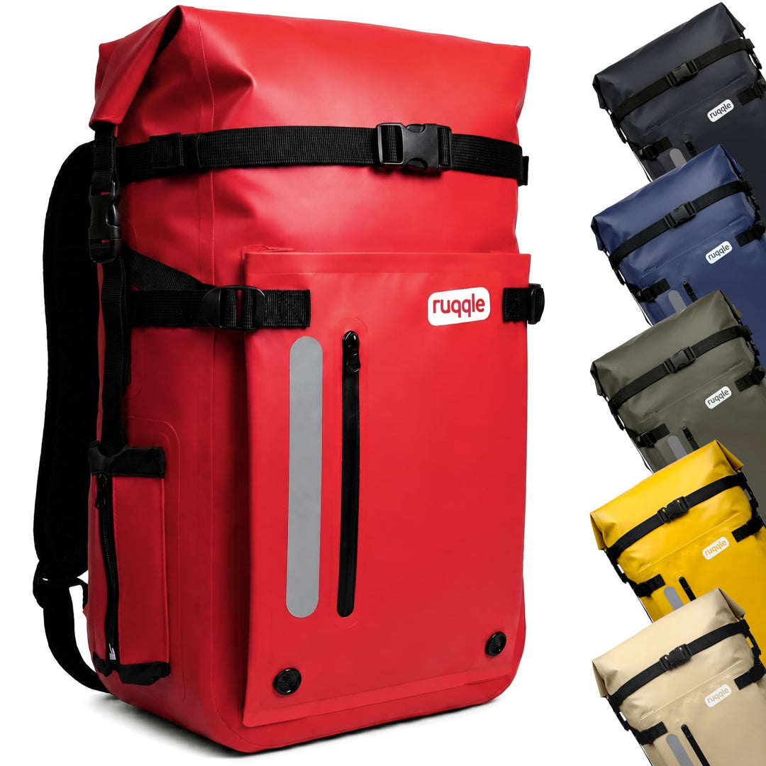 Ruqqle Wasserdichter Rucksack, vielseitig, wasserdicht Tasche, Dry Bag 20/30/45 l, mit 3 Aussentasch