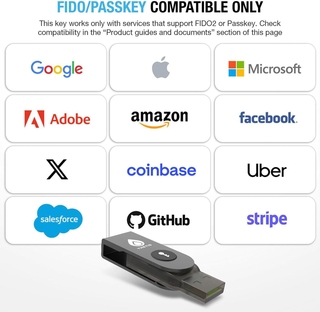 Thetis Pro-A FIDO2-Sicherheitsschlüssel-Passkey-Gerät mit USB A und NFC, TOTP/HOTP-Authentifikator-A
