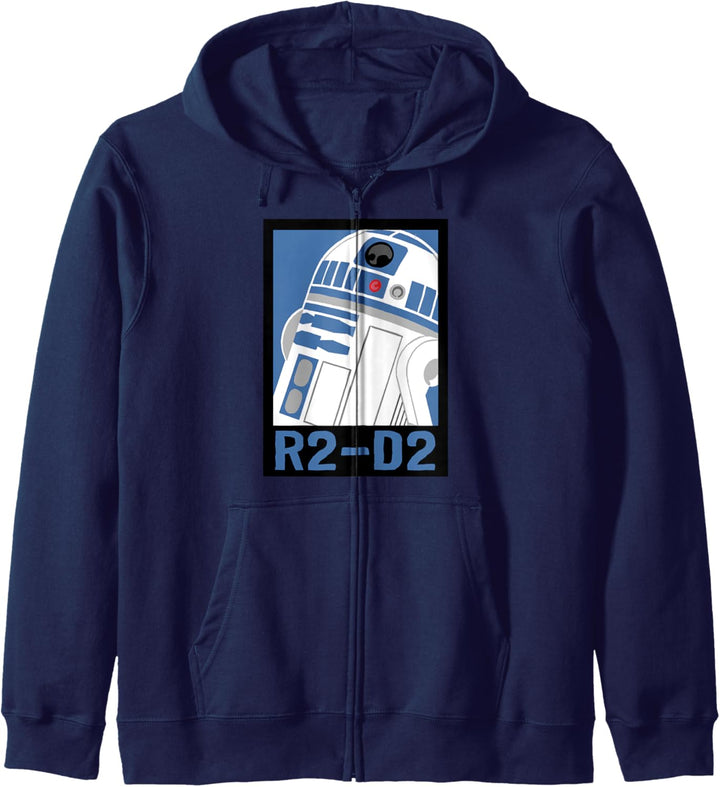 Star Wars R2-D2 Simple Portrait Poster Kapuzenjacke