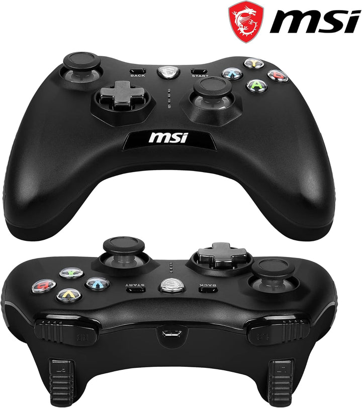 MSI FORCE GC30 V2 Kabelloser PC-Gamepad Controller - 2,4 GHz, 600mAh Li-Ionen-Akku, austauschbare D-