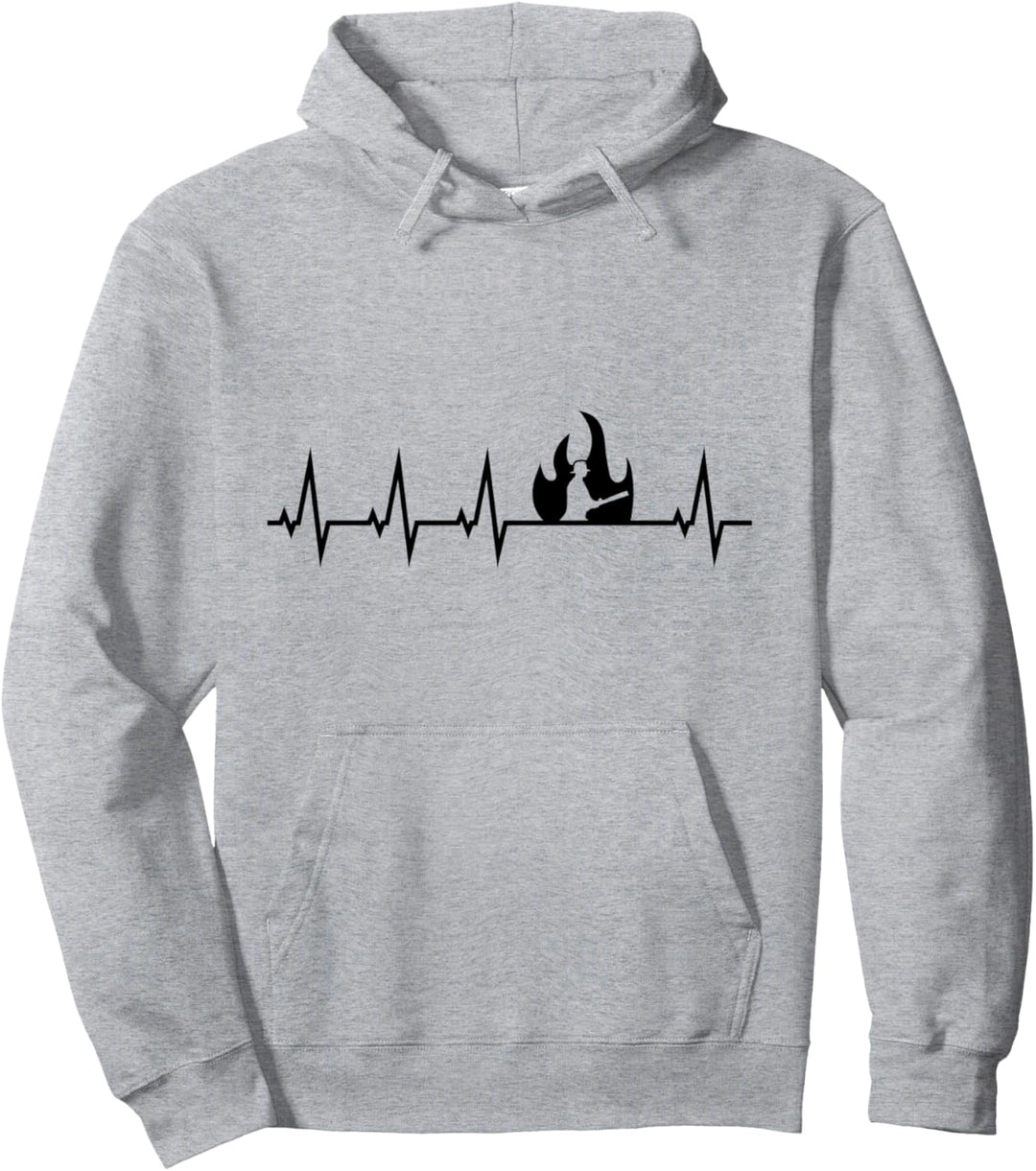 Feuerwehrmann Herzschlag Feuerwehr Feuerwehr Feuerwehr Pullover Hoodie