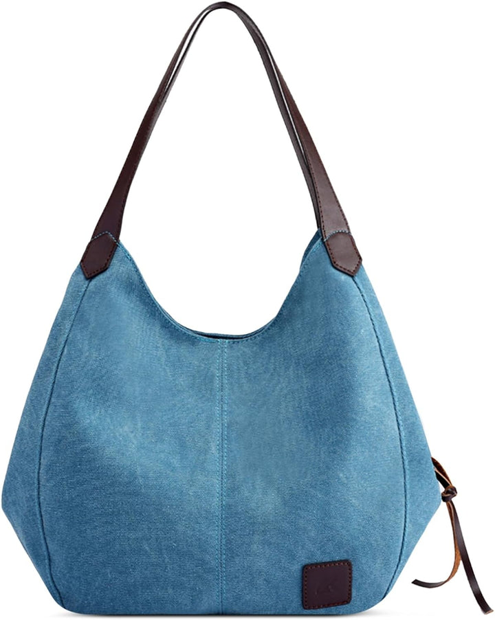 DIRRONA Mode Damen Canvas Handtasche Damen Canvas Schultertasche Canvas Tragetasche Leicht Sanft Han