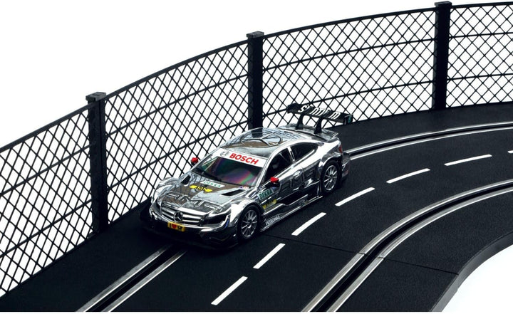 Overdrive-Racing Fangzaun System Schwarz 1m Kompatibel mit Carrera Digital 124 132 EVO Kurven Gerade