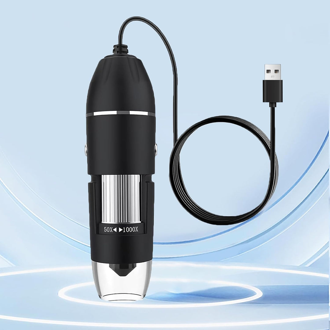 VGE USB Digitalmikroskop, mini mikroskop, HD Mikroskopkamera 1000x Vergrösserung, Plug-and-Play|Komp