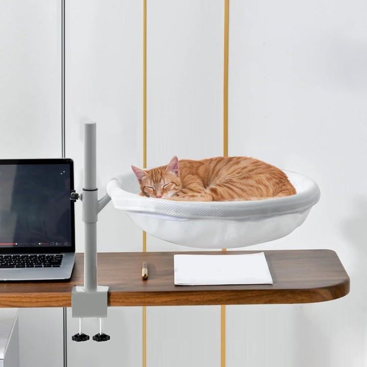 Katzenbett Schreibtischmontage - Katzen Schreibtisch Hängematte | 360° Drehbares Möbelstück Mit Abne