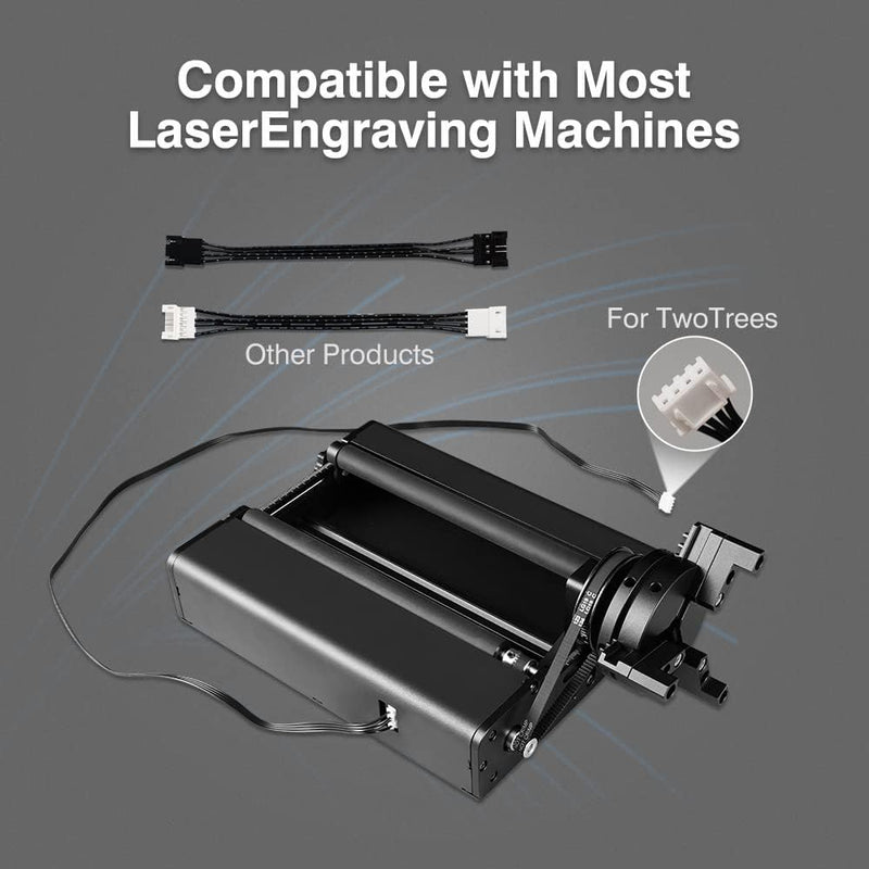 Twotrees Laserengraver TR2 Pro 4 in 1 Drehmodul für TTS-25,TTS-55,TS2 10W,TTS 20Pro Lasergravurmasch