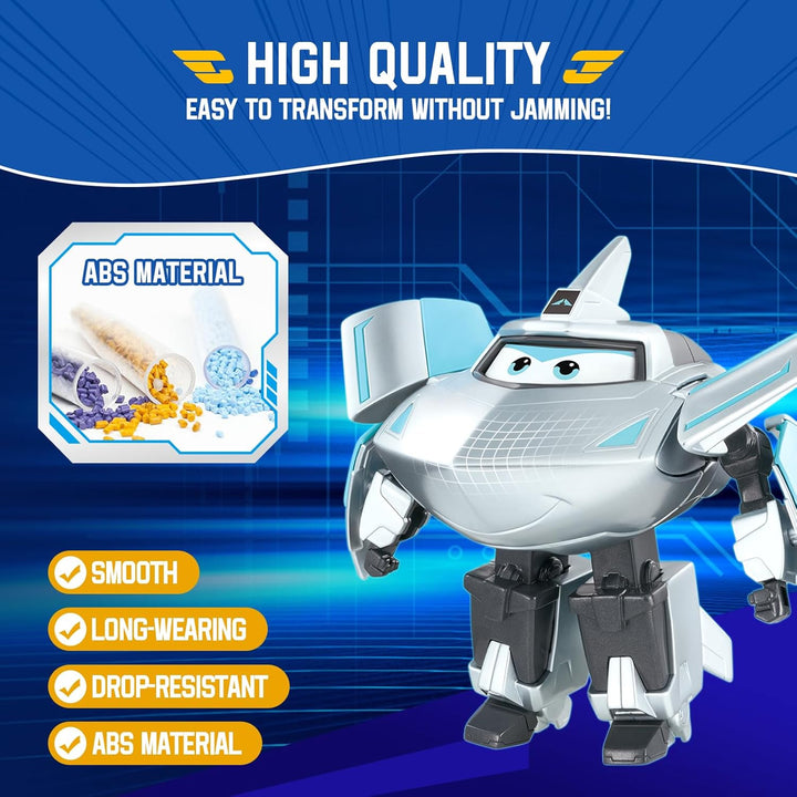 Super Wings Transformations-Flugzeug Supercharged Traver, ca. 12,7 cm grosse Spiel-Figur für Kinder,