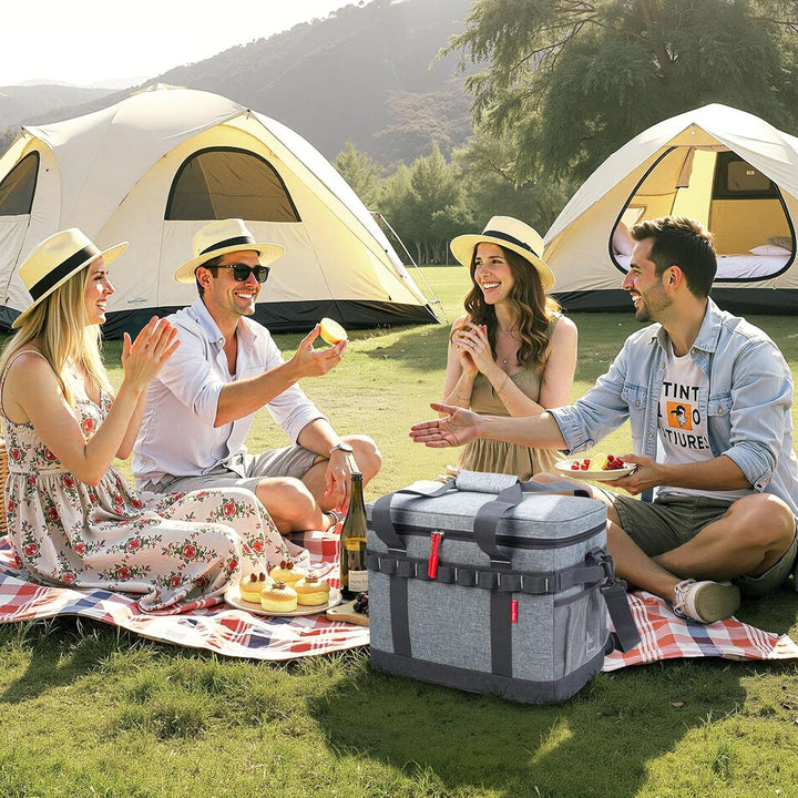 Kühltasche 30L, 12h Kühlung, Gross Faltbar Picknicktasche, Kühlbox Tragbare Isoliertasche für Auto &