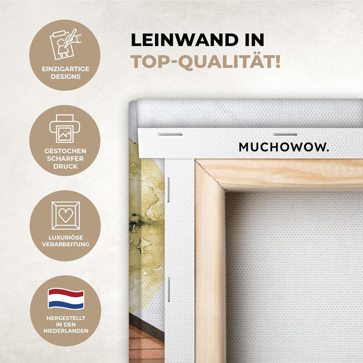 MuchoWow© Leinwand 40x60 cm Deko Schlafzimmer Aesthetic Leinwandbilder Wohnzimmer Gemälde Foto Gesch