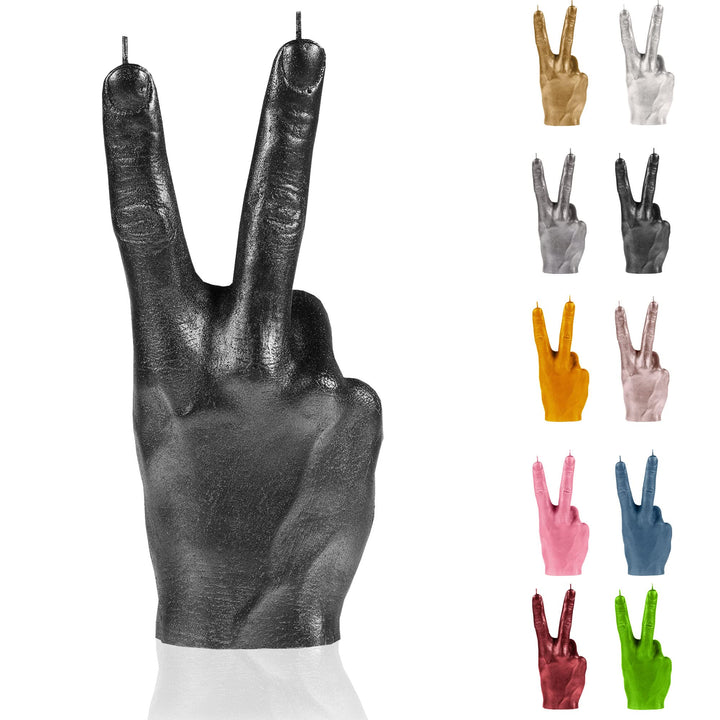 Candellana Hand Peace Kerze - Hand Figur - Coole Deko - Gothic Deko - Grunge Deko Kerze - Heavy Meta