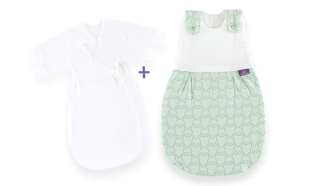 Träumeland S0102357 Schlafsack SET LIEBMICH Kuschelhase 3 teilig 80/86, mehrfarbig