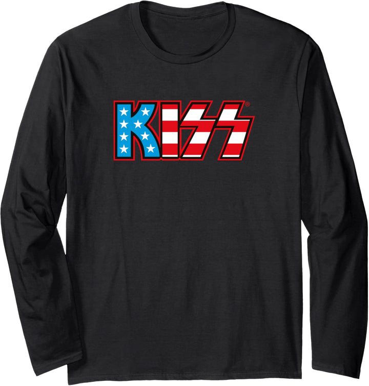Kiss – USA-Logo Langarmshirt