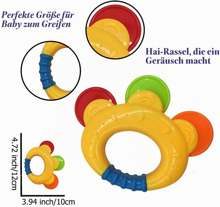 fiouni Baby Rassel Beissring Spielzeug Set Babys Erste Rasseln Babys Erstes Spielzeug Geschenkset fü