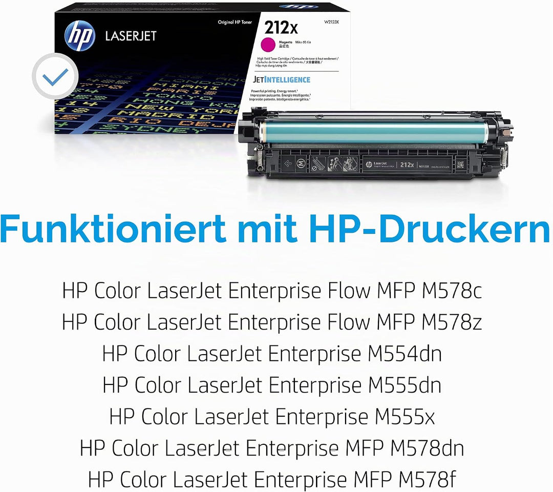 HP 212X (W2123X) Magenta Original Toner mit hoher Reichweite für HP Color LaserJet Enterprise M554,