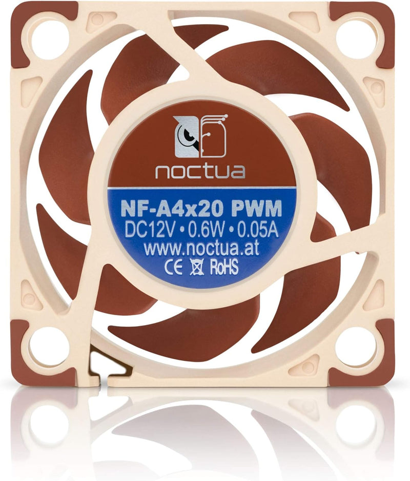 Noctua NF-A4x20 PWM, Leiser Premium-Lüfter, 4-Pin (40x20mm, Braun) 40x20mm 12V - PWM Single, 40x20mm