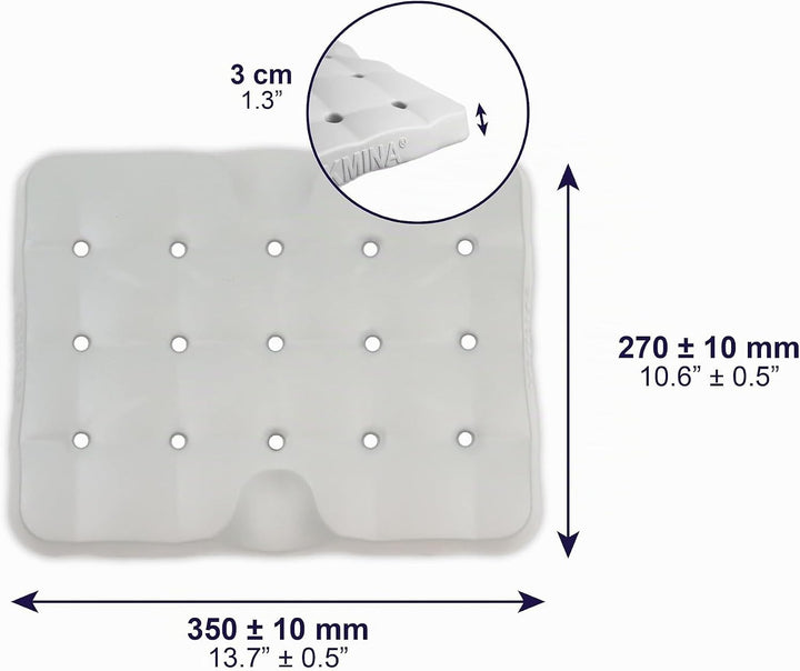KMINA - Sitzkissen Dusche (35x27x3 cm, Hocker Nicht Enthalten), Duschhocker Kissen, 100% Wasserdicht