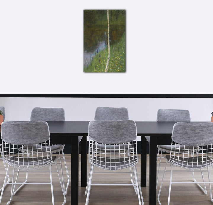 Printed Paintings Leinwand (60x80cm): Gustav Klimt - Seeufer mit Birken (1901) 60x80 cm, 60x80 cm