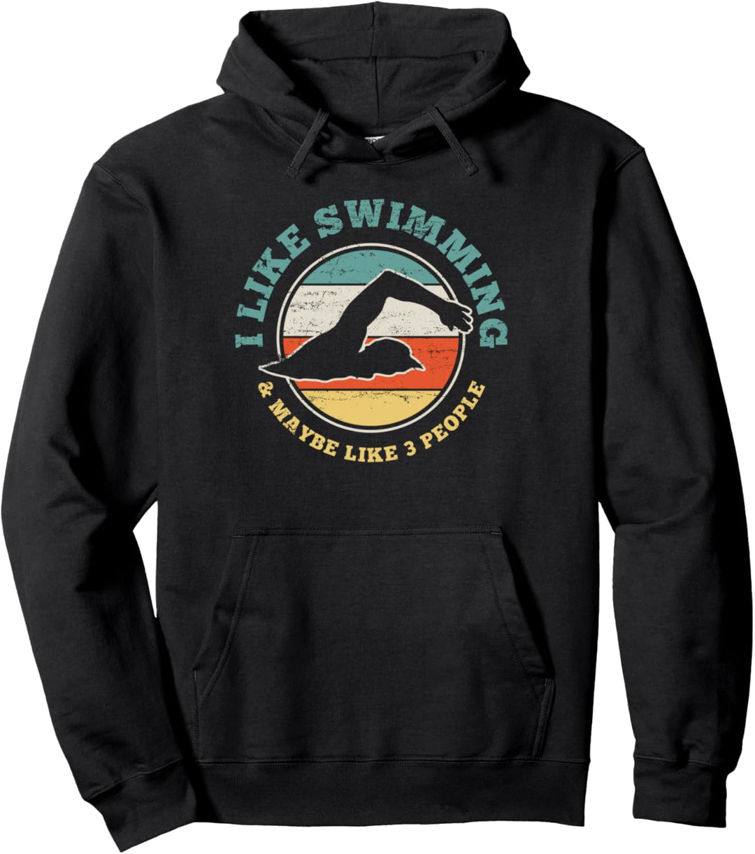 Schwimmen Vintage Pullover Hoodie