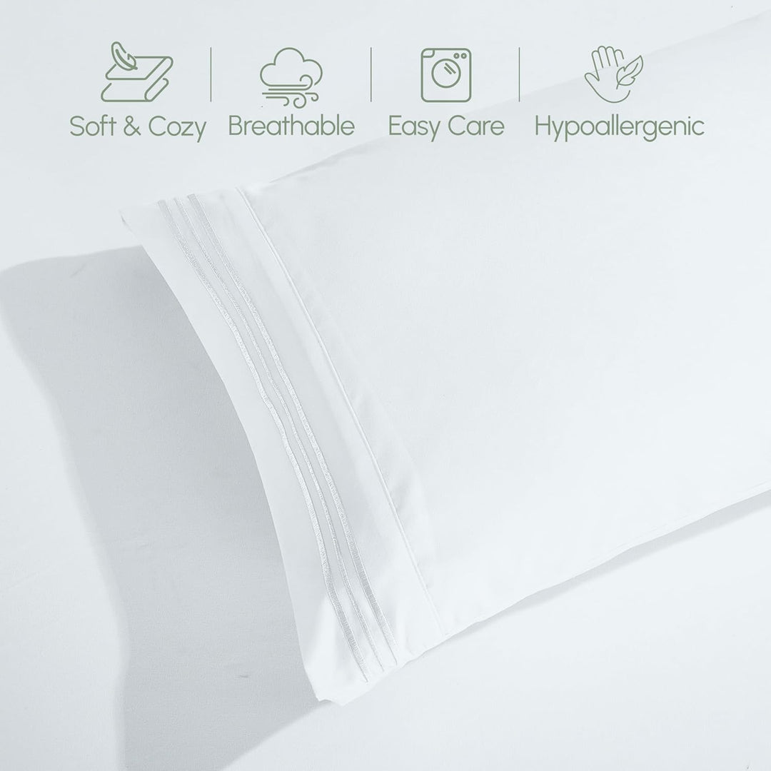 Elegant Comfort TM Luxuriöses Bettwäsche-Set, ägyptische Fadenzahl 1500, Bestickt, hochwertig, Hotel